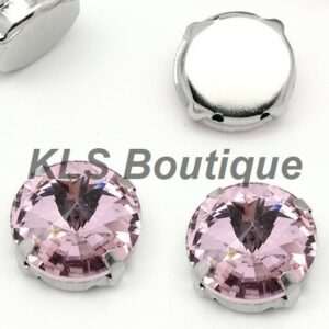 Ref 120 - 5 Strass à Coudre 16 mm Rose