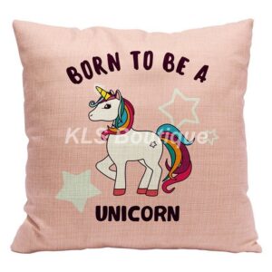 Ref 1302 - Housse de coussin Licorne 45x45cm
